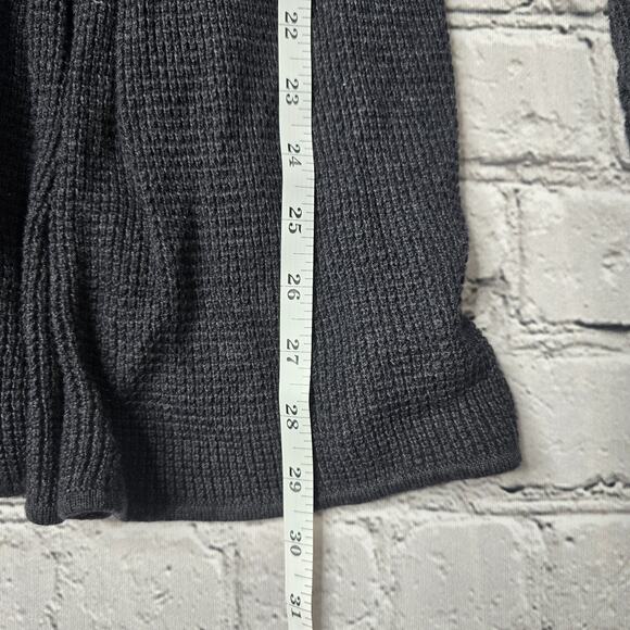 Lululemon Dance Pulse Dark Gray Knit Cashmere Blend Wrap Cinched Cardigan 4? - Picture 9 of 11